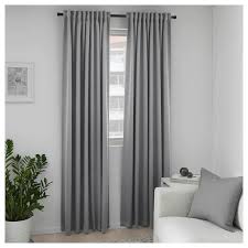 Majgull Blackout Curtains 1 Pair Gray 57x98 Ikea Grey Curtains Living Room Block Out Curtains Curtains Living Room