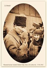 Mustafa Kemal Ataturk Halide Edip Adivar Ile Gebze De 17 01 1923 Nadide Fotograflar Sanat Resim