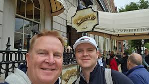 Less than 24 hours ago as my son and I were about to wrap up our baseball  trip, we decided to head over to Cheers in Boston to see the TV show
