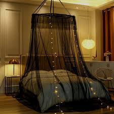 Nothing says romance like a canopy bed. Buy Bed Canopy Mosquito Net Princess Elegant Lace Round Sheer Mesh Bed Curtains Princess Canopy Dome Bedding Net For Twin Full Queen King Size Black Online In Vietnam B08vgcmv6t