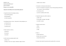 20 Pitanja Za Test Iz Geografije Prirodno Matematicki Fakultet Tuzla Prijemni Ispiti Predlog Geografija Docsity
