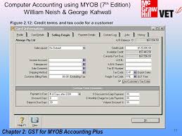 Myob has a huge community of users, accountants and bookkeepers. Chapter 2 Gst Basics Chapter 2 Gst For Myob Accounting Plus Ppt Download
