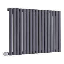 designradiator elektrisch thermostatisch horizontaal antraciet 63 5cm x 100cm revive