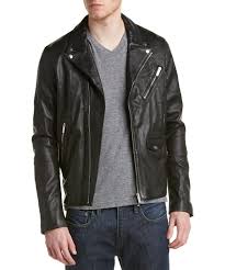 The Kooples Leather Jacket In Black Modesens Leather Jacket Jackets Leather Jacket Men