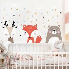 Wandtattoo Kinderzimmer Susse Waldtiere In 2020 Kinderzimmer Fur Madchen Wandtattoo Kinderzimmer Babyzimmer Wandbilder