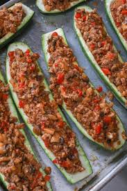 Cook 8 minutes, breaking up with back of spoon. Cheesy Sausage Zucchini Boats Barefeet In The Kitchen