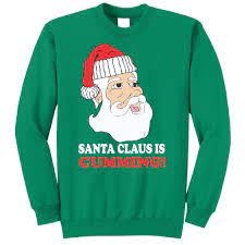Santa Claus Is Cumming Dirty Humor Sweatshirt | TeeShirtPalace
