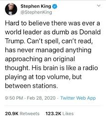 Stephen King Should Win A Pulitzer For This Tweet Murderedbywords Steven King Quotes Stephen King Quotes Stephen King