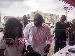 NPP Parliamentary Candidate for Dome Kwabenya Constituency Hon. Michael Aaron  Quaye Jnr. cast his vote at Haatso Main Market. #AtinkaTv #AbatoɔFie  #Election2024 #atinka1047fm