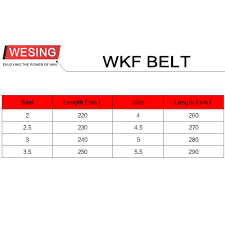 Wkf Wesing Karate Belt 100 Cotton Martial Arts Uniform Ranking Belt 3 Solid Colors In All Sizes