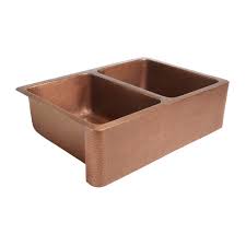 rockwell copper double basin apron