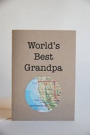 Birthday Card Ideas For Grandpa From Toddler World S Best Dad Or Grandpa Card Upcycled Map Etsy In 2020 Grandpa Card Grandpa Birthday Card Diy Birthday Card For Boyfriend