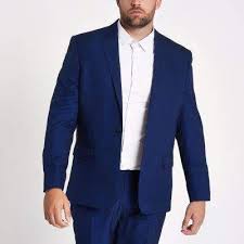 We have helped millions of grooms walk down the aisle, so you can count on us to support you with signature style. River Island Big And Tall Blue Slim Fit Suit Jacket Blue Slim Fit Suit Big And Tall Suits Big And Tall Style