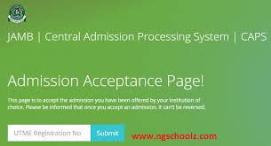 Jamb caps for 2020/2021 admission exercise has been activated. How To Accept Reject Admission On Jamb Caps Portal