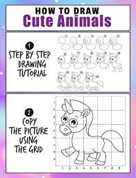 How To Draw Cute Animals Easy 2 Step Learn How To Draw Cute Animals A Fun And Simple Step By Step Drawing And Activity Book For Kids Kindle Edition By Jean