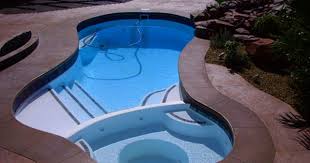 Small Combination Fiberglass Pool Mandalay Bay Fiberglass Pools Pool Swimming Pool Designs