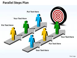 Business Charts Powerpoint Templates Parallel Steps Plan To
