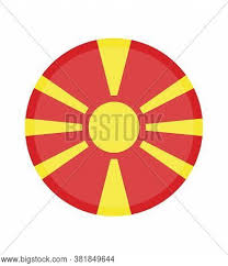 Знаме на северна македонија) depicts a stylized yellow sun on a red field, with eight broadening rays extending from the center to the edge of the field. North Macedonia Flag Vector Photo Free Trial Bigstock
