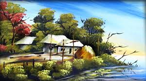 How To Improve At Village River Scenery Drawing In Acrylic Color Acrylic Portrait Painting Portrait Painting Acrylic Colors Texture and detail in watercolor, richard bolton.