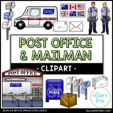 Post Office And Mailman Clip Art In 2020 Clip Art Teacher Clipart Mail Truck