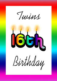 Birthday Card Birthday Wishes For Twins From Mom Twins 16th Birthday Rainbow Colors Card Ad Affiliate Birthday Twins Card Colors In 2020 16th Birthday Card Color Card Unique Cards