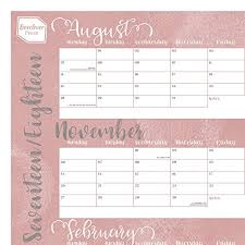 2017 2018 large academic wall planner calendar block format