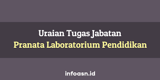 Laboratorium kalibrasi (calibration laboratory) 6. 31 Butir Uraian Tugas Jabatan Pranata Laboratorium Pendidikan Terampil