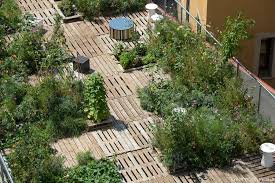 Un Potager Suspendu Sur Le Toit Jardin Sur Le Toit Jardinage Urbain Potager