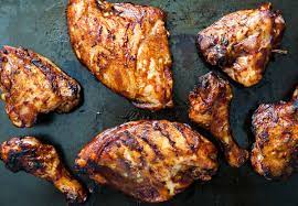 Once preheated, lift the grill lid, and using a grill brush, scrape grates clean. Barbecued Chicken On The Grill Horiz A 1200 Outdoorchef Uk