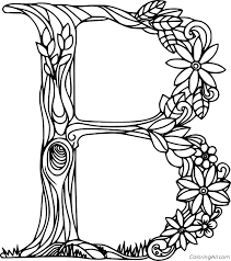 My point that first and foremost, coloring in is a fun. Tree Shaped Letter B Coloring Page Coloringall
