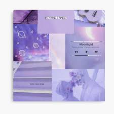 Tons of awesome purple aesthetic collage wallpapers to download for free. Y2k Light Purple Aesthetic Collage Metal Print By Cloudy Moon Redbubble
