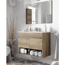 Meuble De Salle De Bain Suspendu 80 Cm Couleur Nordik Avec Miroir Standard Nordik 305110h Meuble Sous Lavabo Meuble De Salle De Bain Salle De Bain