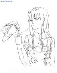 Supercoloring.com is a super fun for all ages: Darling In The Franxx Coloring Pages Free Coloring Pages