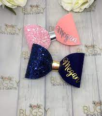 Personalised Name Glitter Bow Hair Clip Cake Smash Prop Sparkly Hair Clip Handmade Hair Bows Diy Hair Bows Bow Hair Clips