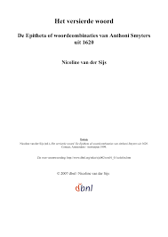 De meest voorkomende oorzaak van een ontsteking is tandvleesontsteking, maar ook verkeerd poetsen of flossen, tabaksgebruik, chemotherapie, hormonale veranderingen en irritatie van tandheelkundige. Pdf Het Versierde Woord De Epitheta Of Woordcombinaties Van Anthoni Smyters Uit 1620