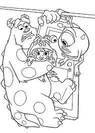 Search images from huge database containing over 620,000 you can print or color them online at getdrawings.com for absolutely free. Sulley Mike And Boo Hanging On The Door In Monsters Inc Coloring Page Kids Play Color