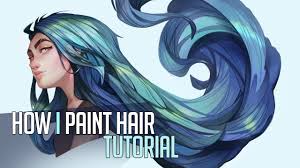 Learn how to draw hair with esseyli in this tutorial. Digital Painting Tutorial How I Paint Hair Paintingtube