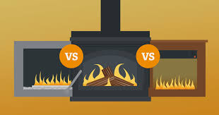 gas vs wood burning fireplaces vs electric fireplaces