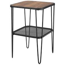 The plec small side table by rs barcelona adds a fun and modern decorative statement while complementing a living room or bedroom décor. 16 Mid Century Modern Side Table With Hairpin Legs Metal Mesh Shelf Af16lostdw