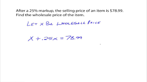 Markup And Markdown Problems Youtube