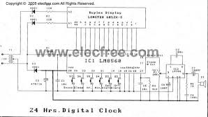 Lm8560 Digital Clock Circuit Diagram With Alarm Eleccircuit Com Digital Clocks Clock Timer Clock