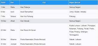 Anda ingin bercuti di selangor? Cuti Umum 2019 Mei Yoy Network