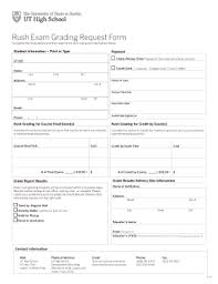 Posted on july 6, 2017 by laurenwannall. Fillable Online Rush Exam Grading Request Form Ut High School The Fax Email Print Pdffiller