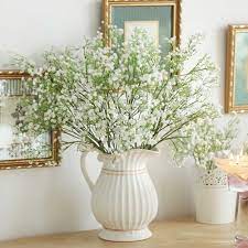 48pcs Lot Gypsophila Baby Breath Fake Silk Artificial Flowers Plant For Home Wedding Party Home Bouquet Home Decor Babys Breath Flowers Hotel Party Decorations