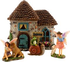 For example, if you have a small birdhouse you've never used, place it in your garden. Buy Pretmanns Fairy Garden House Kit Fairy House With Fairy Garden Fairies Accessories The Fairy House Is 6 High Fairy Garden Supplies 4 Piece Kit For Kids Or