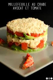 Millefeuille Au Crabe Avocat Et Tomate Amandine Cooking Recette Entree Facile Recette Recettes De Cuisine