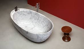 Now black, white and grey marble bathtubs have been introduced by riluxa to great fanfare. Carrara Marble Freestanding Bathtub From Antoniolupi
