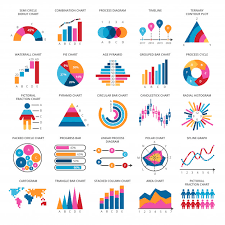 Business Data Graphs Vector Financial And Marketing Charts