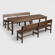 Distressed Brown Wood Gulianna Extra Long Dining Bench Extra Long Dining Table Long Dining Room Tables Dining Room Furniture Sets