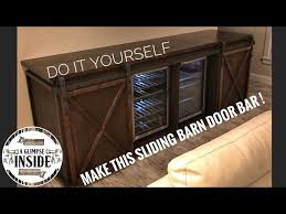 The home bar is common in many kitchens or outdoor areas; Diy Sliding Barn Door Bar Media Console Table Youtube